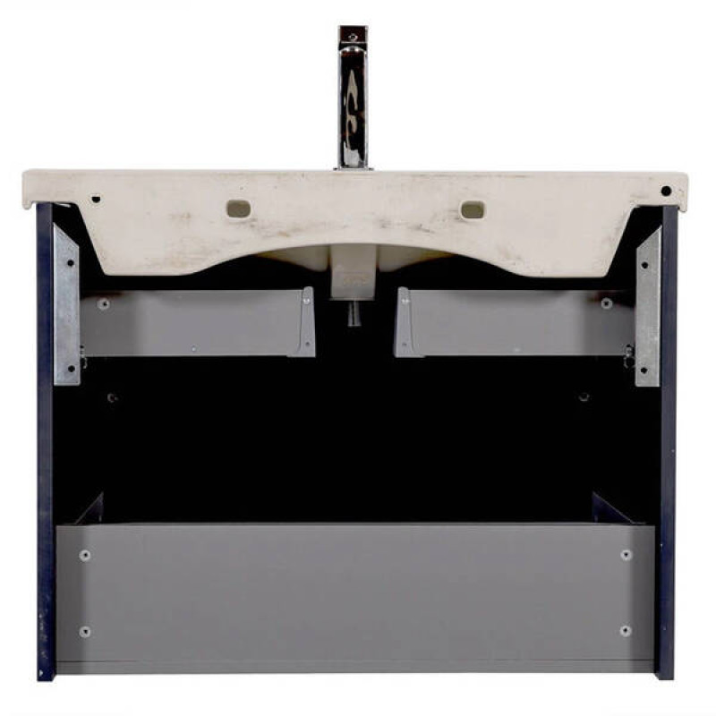 Аквародос Тумба AQUARODOS Еліт (графіт глянець) з умивальником Elite 80 см (підлогові) (11281)