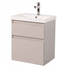 Аквародос Тумба AQUARODOS Еліт (мокко глянець) з умивальником Elite 60 см (консольні) (11293)