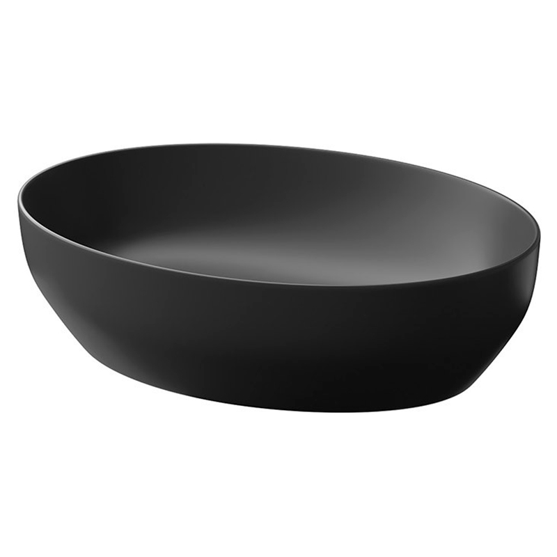 Cersanit Раковина LARGA 50х38 см на столешницу эллипс антрацит матовая (K677-014)