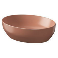 Cersanit Раковина LARGA 50х38 см на стільницю еліпс, цегляна матова (K677-053)