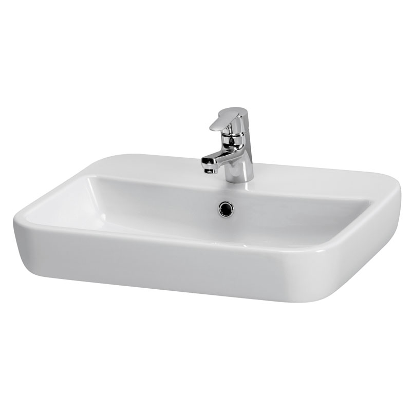 Cersanit Раковина CASPIA 60см, з/о, на стільницю, прямокутна (K11-0095)