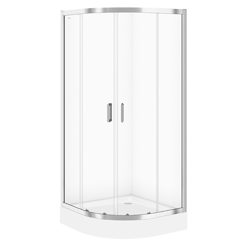 Cersanit Душова кабіна Arteco 90/90/190 напівкругла, прозоре скло, без піддону (S157-002)
