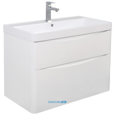 Аквародос Тумба AQUARODOS Амеріна (білий глянець) з умивальником Deep 75 см (консольні) (14850)