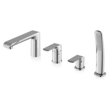 Ravak Flat FL 026.00 Смеситель для ванны, с четырьмя отверстиями (X070120)