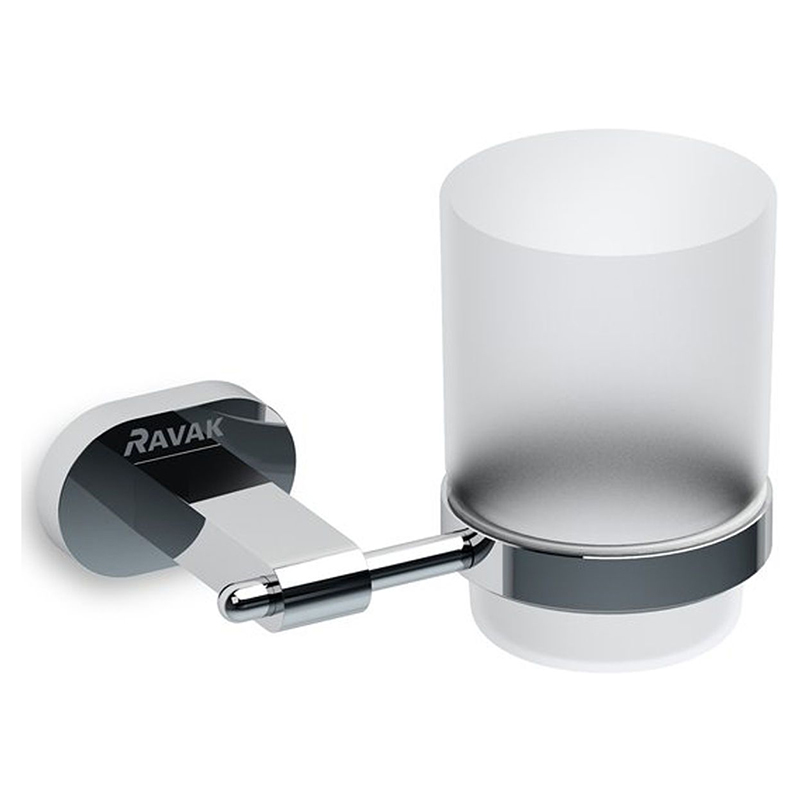 Ravak Chrome CR 210 Держатель со стаканом для зубных щеток (стекло) (X07P188)