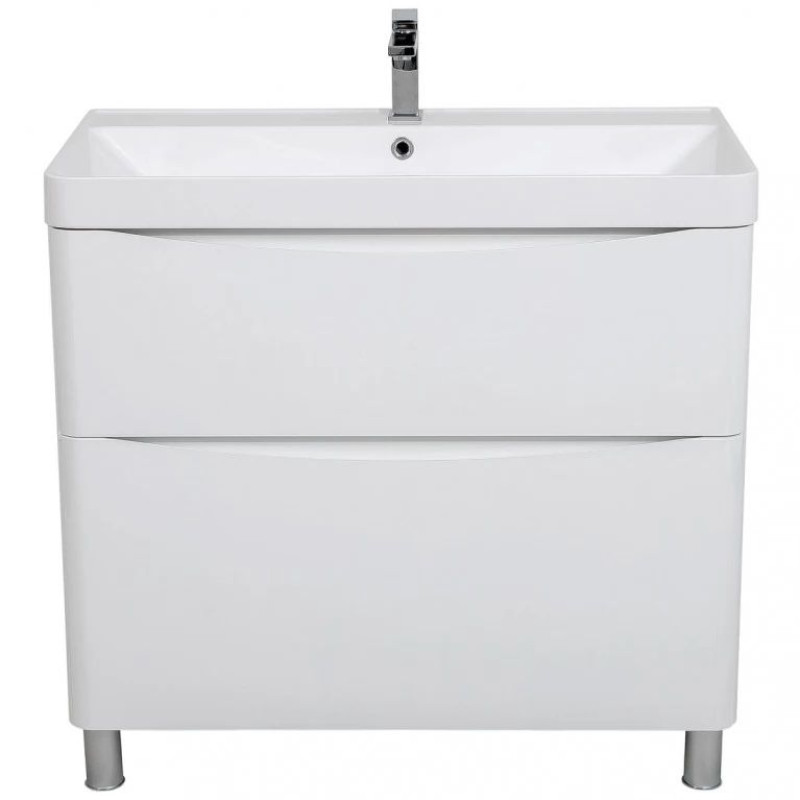 Аквародос Тумба AQUARODOS Амеріна (білий глянець) з умивальником Deep 75 см (підлогова) (22915)