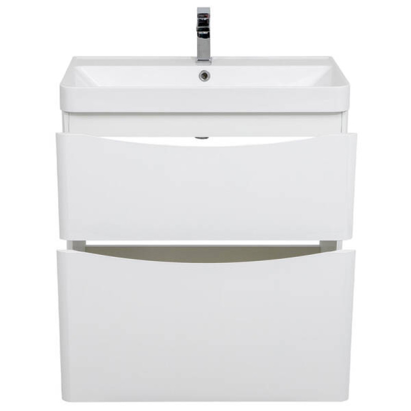 Аквародос Тумба AQUARODOS Амеріна (білий глянець) з умивальником Deep 75 см (підлогова) (22915)