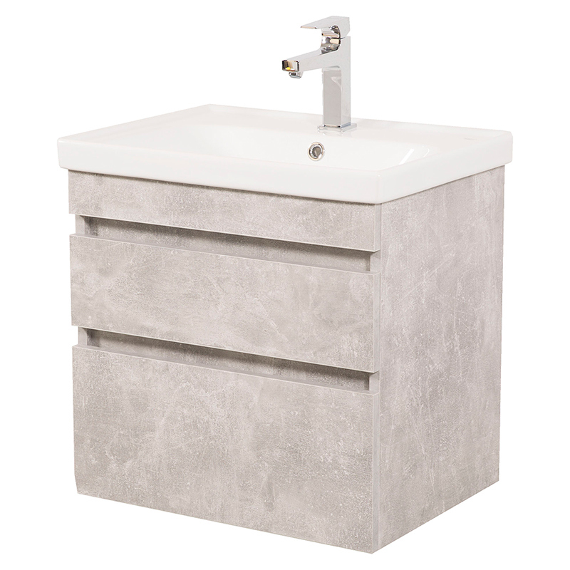 Аквародос Шафка ВІНТАЖ 60+раковина ELITE 60, бетон, консольна (8712)