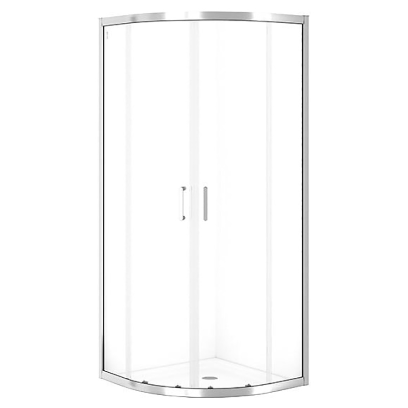 Cersanit Душ штора BRASCO 80*80*190 напівкруг,розсув.дверима, хром,прозоре (S168-001)