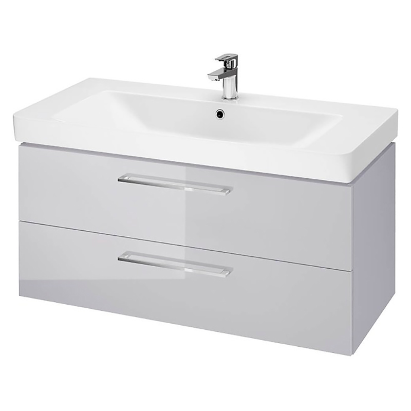 Cersanit Набір В394 Шафка LARA+раковина MILLE 100, сіра (S801-366)