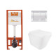 Qtap Інсталяція для унітазу 4 в 1 Nest + унітаз із сидінням Tern Ultra Quiet, з панеллю змиву (QT1733052EUQW45156)