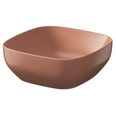 Cersanit Раковина LARGA 38х38 см на стільницю, квадратна, цегляна матова (K677-060)