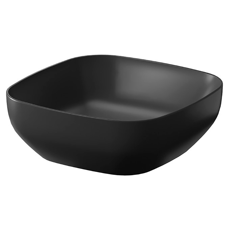 Cersanit Раковина LARGA 38х38 см на стільницю, квадратна,антрацит матова (K677-012)