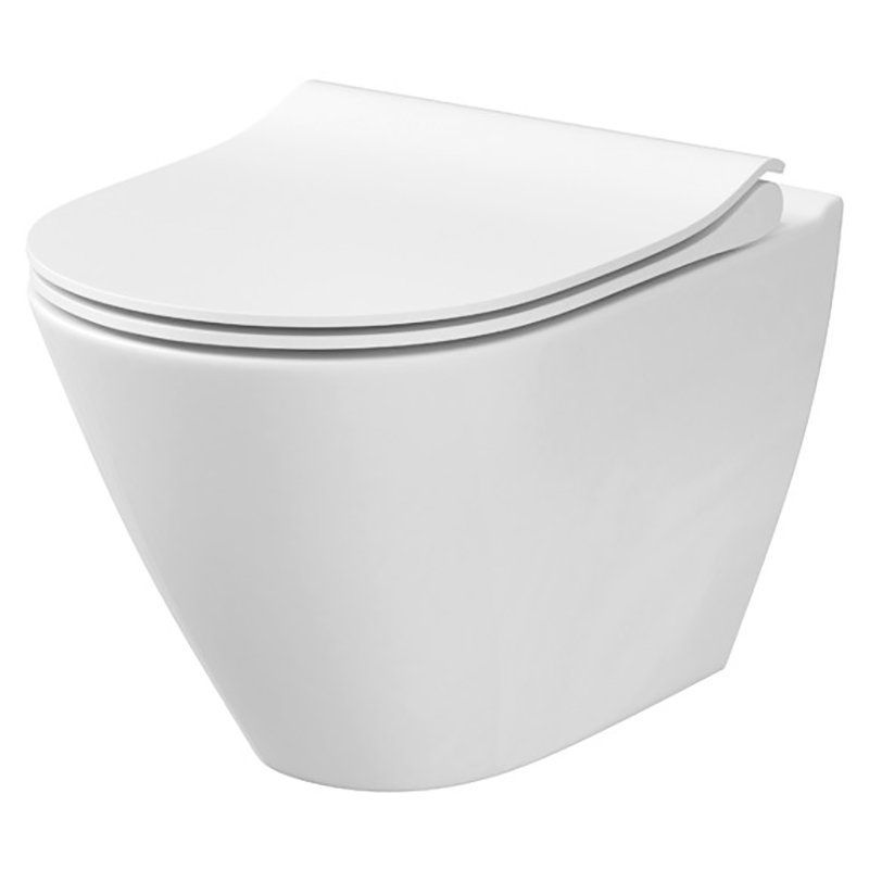 Cersanit Чаша подвесного унитаза 743 CITY CLEAN ON овал+сиденье SLIM дюр пов пад легко съемное (K701-104)