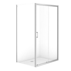 Cersanit Душ штора BRASCO 120*90*190 прямок,розсув.дверима, хром,прозоре (S168-014)