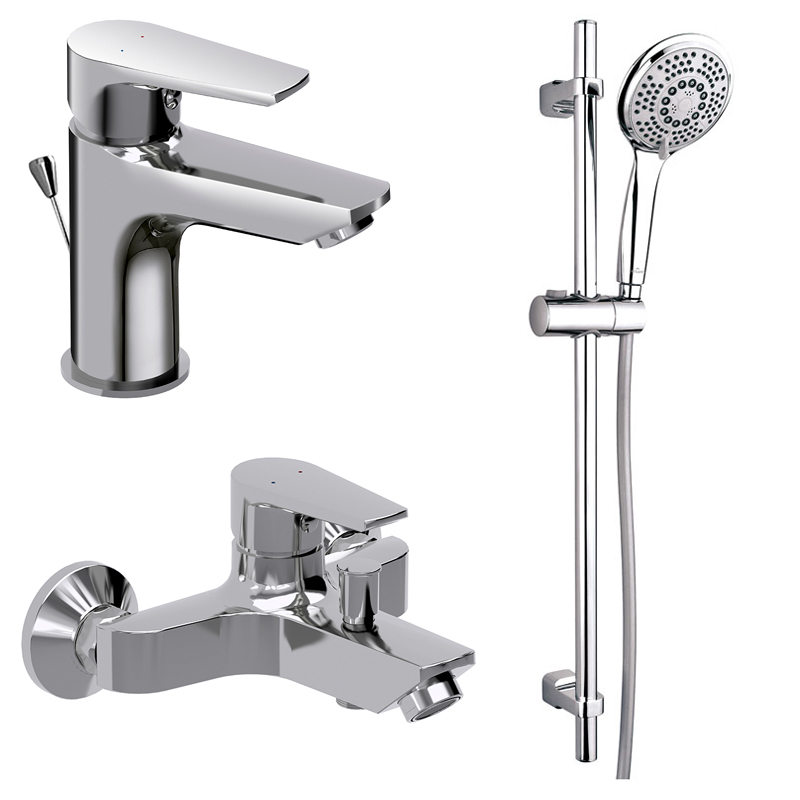 Cersanit Набір B246 Змішувач Vero раковина+Змішувач Vero ванна/душ+Душ комплект Senti (S601-126)