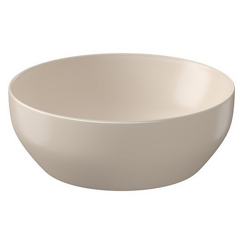 Cersanit Раковина LARGA 40см на стільницю, кругла, бежева матова (K677-045)