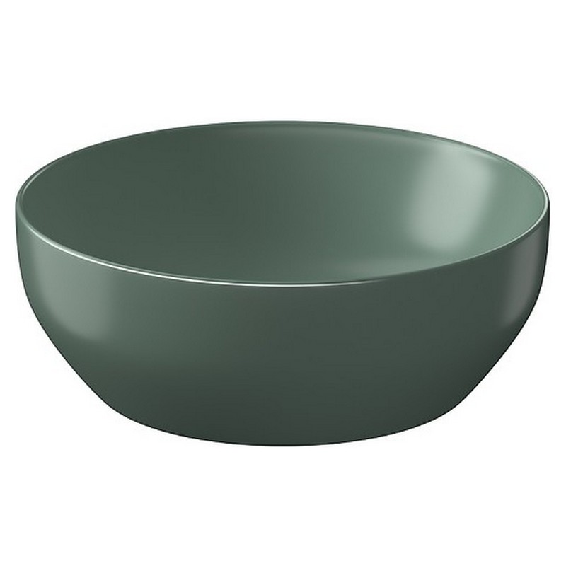 Cersanit Раковина LARGA 40см на стільницю, кругла, зелена матова (K677-049)