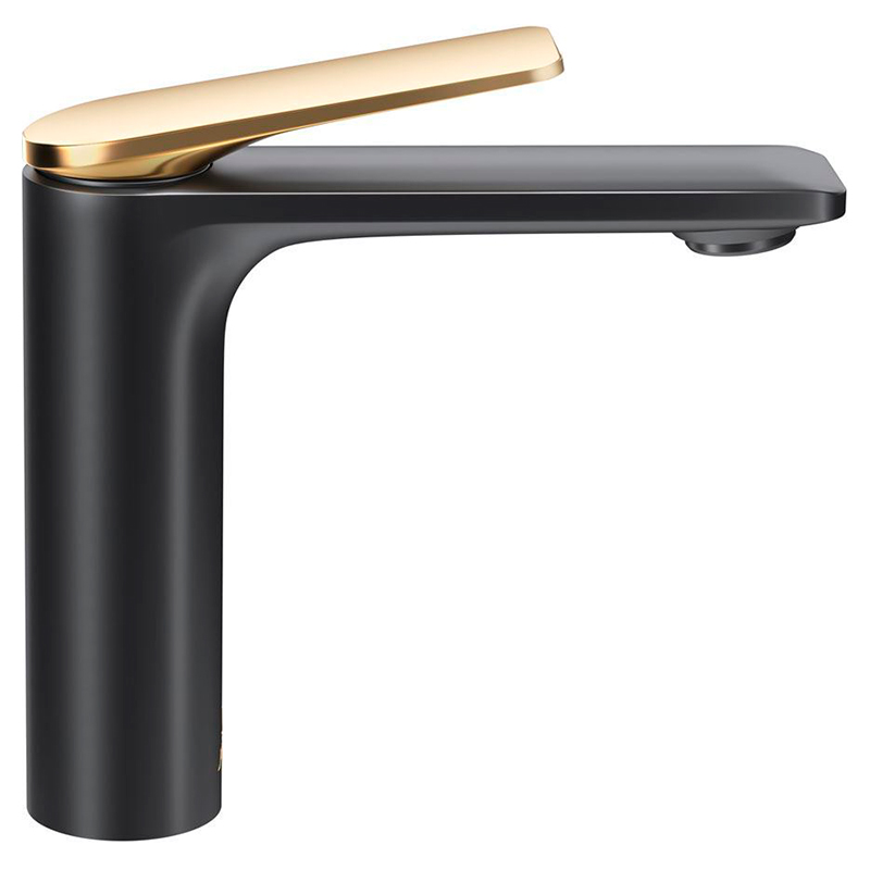 JAGUAR Змішувач LAGUNA раковина, 128мм, чорний/золото матовий (LAG-BGM-91023B)