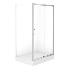 Cersanit Набір В872 душ штора BRASCO 120*90*190 прямок,розсув.дверима, хром,прозоре + підон 120*90*16 з панел (S601-235)