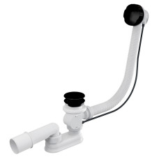 Ravak Сифон д/ванни 800, кругла форма кришки переливу, чорний (X01846)