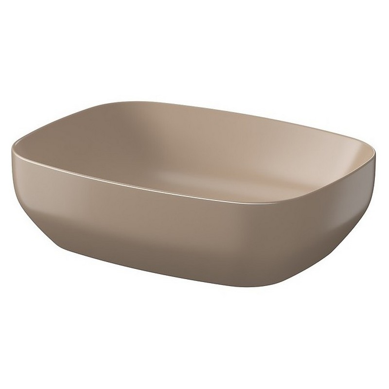 Cersanit Раковина LARGA 50х38 см на стільницю прямок., коричнева матова (K677-063)
