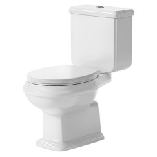 JAGUAR Унітаз-компат QUEEN'S Rimless гор.злив, ниж підв. СТОП+сид. дюропласт, пов.падіння (QPS-WHT-7753P180UFPMZ)