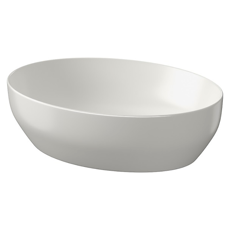 Cersanit Раковина LARGA 50х38 см на стільницю еліпс, світло-сіра матова (K677-047)