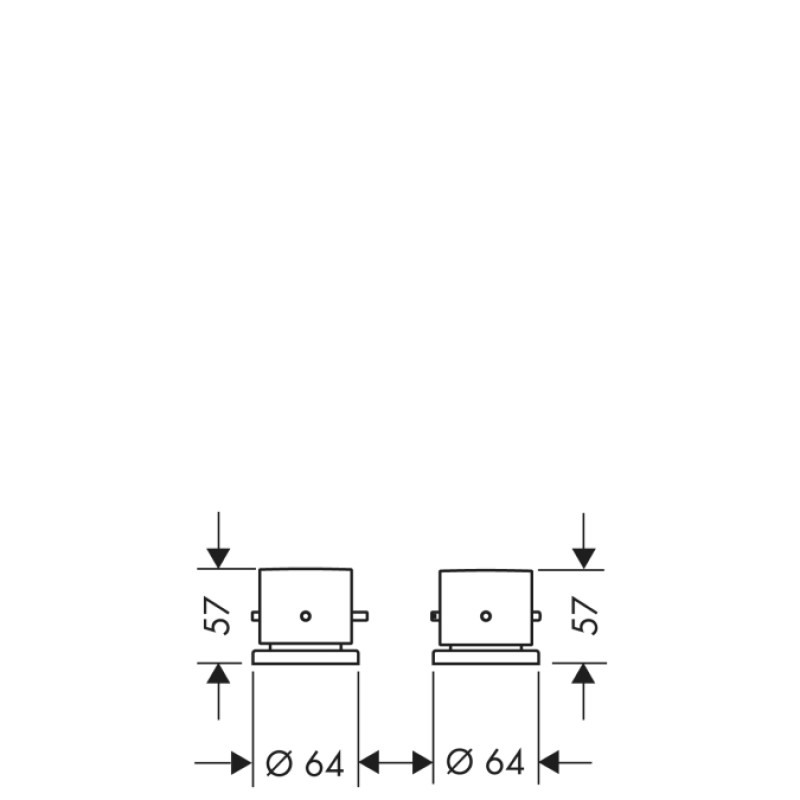 Axor Термостат на ванну Hansgrohe Starck на 2 отверстия (10480000)