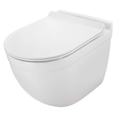JAGUAR Чаша підвісного унітазуа SOLO rimless+сид. дюропл slim, пов.падіння (SLS-6953UFBI/6953BIUFSM (SLS-WHT-6953BIUFSM)