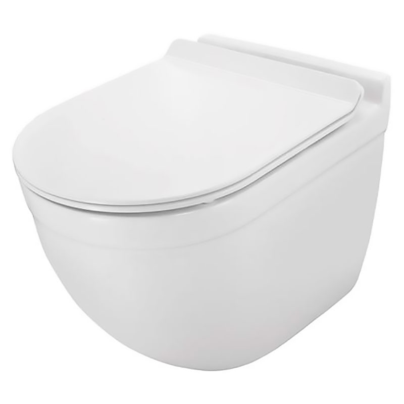 JAGUAR Чаша підвісного унітазуа SOLO rimless+сид. дюропл slim, пов.падіння (SLS-6953UFBI/6953BIUFSM (SLS-WHT-6953BIUFSM)