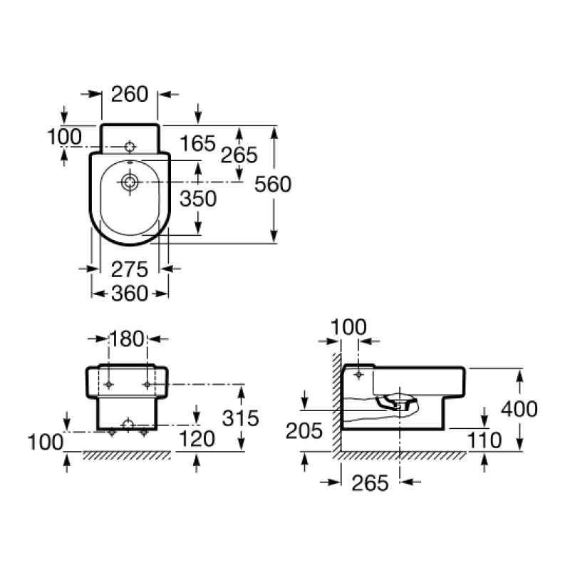 ROCA HAPPENINGбиде подвесное, (A357565000)