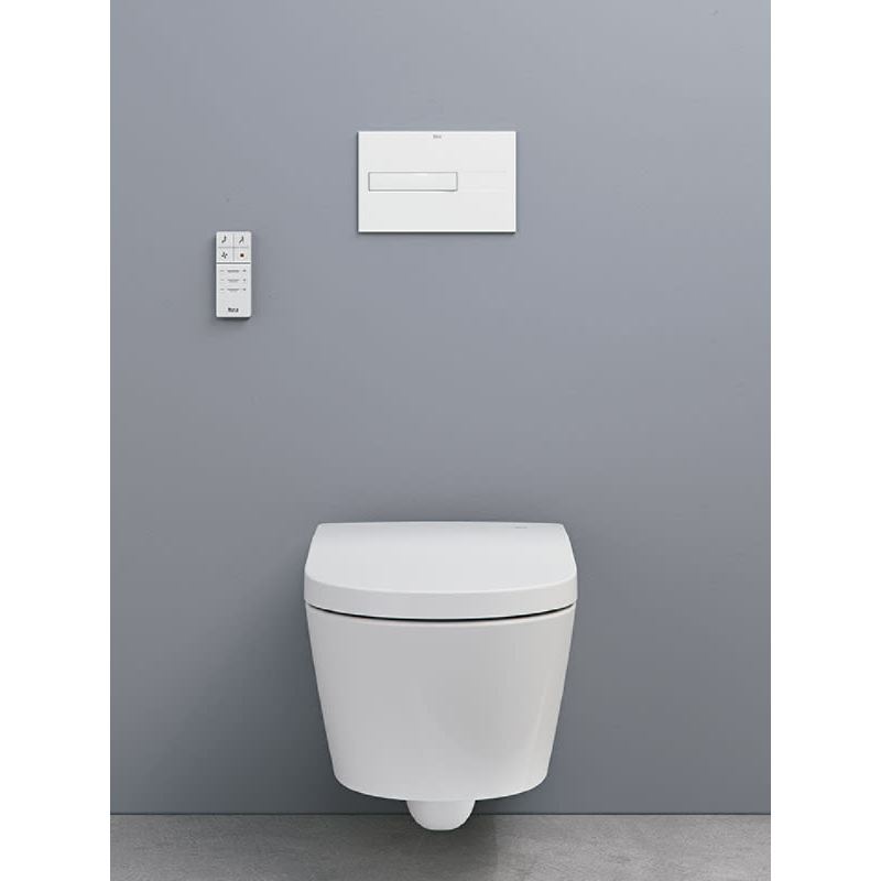 ROCA INSPIRA Round унитаз 370*560*440мм, подвесной, круглый, Rimless, горизонтальный выпуск, (A346527000)