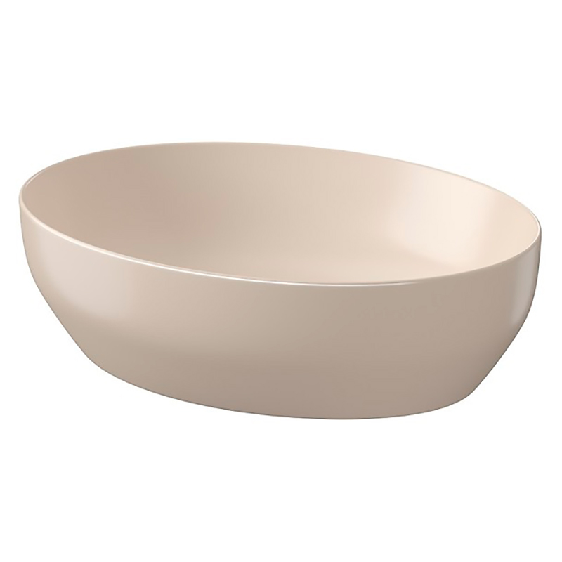 Cersanit Раковина LARGA 50х38 см на стільницю еліпс, беж матова (K677-051)