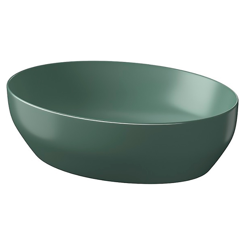 Cersanit Раковина LARGA 50х38 см на стільницю еліпс, зелена матова (K677-054)