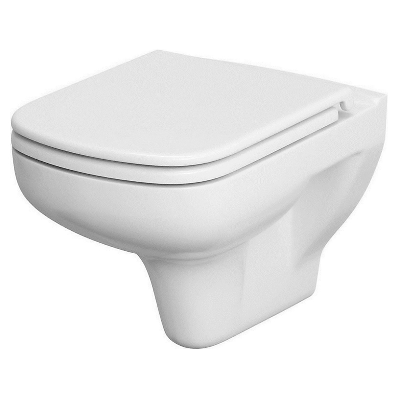 Cersanit Чаша підвісного унітаза 652 COLOUR CLEAN ON + сид.дюр.пов пад легко з'ємне,біле (K701-042)