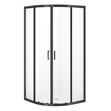 Cersanit Душ штора BRASCO 90*90*190 напівкруг,з розсув.дверима,чорний,прозоре (S168-004)