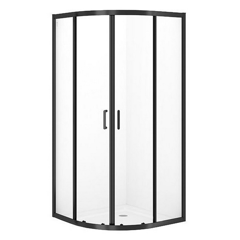 Cersanit Душ штора BRASCO 90*90*190 напівкруг,з розсув.дверима,чорний,прозоре (S168-004)