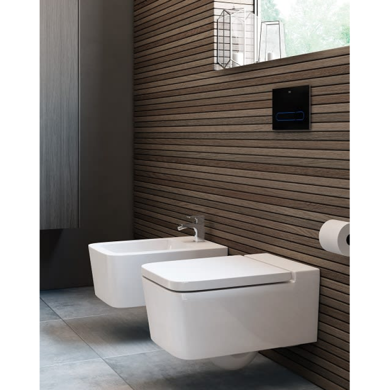 ROCA INSPIRA Square унитаз 370*560*440мм, подвесной, квадратный, Rimless, горизонтальный выпуск, (A346537000)