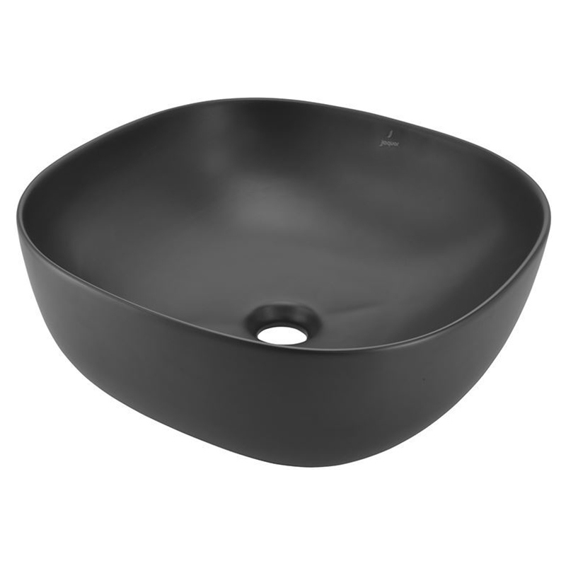 JAGUAR Раковина JDS 42х42, квадратна, б/о, на стільницю, чорний (JDS-BLM-25911)