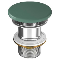 Донний керам. клапан д/раковини б/переливу зелений матовий (K677-097)