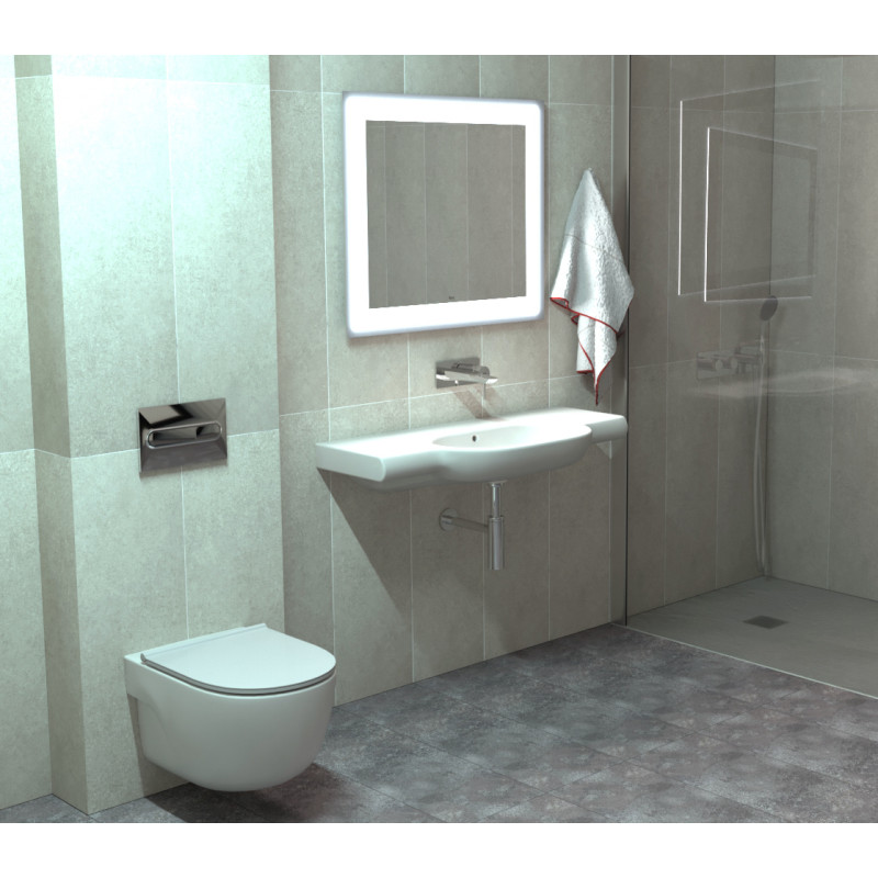 ROCA MERIDIAN Rimless унитаз подвесной CPT, в комплекте с сиденьем Urea/DuroplastSlim, slow closing, (A34H242000)