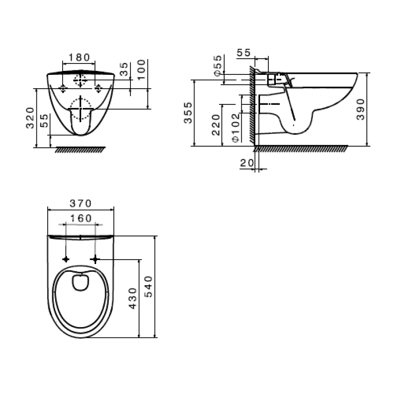 ROCA Victoria Rimless подвесной унитаз с крышкой slim slow-closing, (A34H398000)