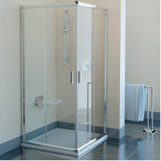 Ravak Душ. штора BLRV 2-90 Транспарент,полір.алюмін, квадрат, скло (1LV70C00Z1)