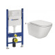 ROCA Комплект: GAP Rimless унiтаз пiдвiсний з сидiнням Slim, slow-closing, Geberit Duofix 458.126, (A34H470000+458.126.00.1)