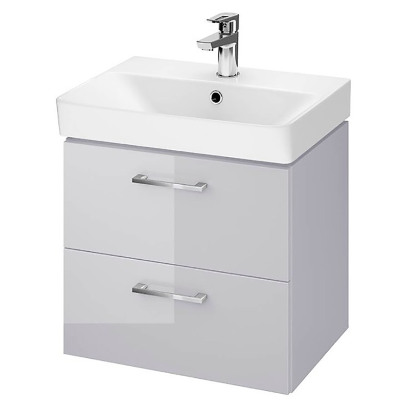 Cersanit Набір В383 Шафка LARA+раковина MILLE SLIM 50, сіра (S801-355)