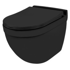 JAGUAR Чаша підвісного унітазу SOLO rimless+сид. дюропл slim, пов.падіння,чорний (SLS-BLM-6953BIUFSM)
