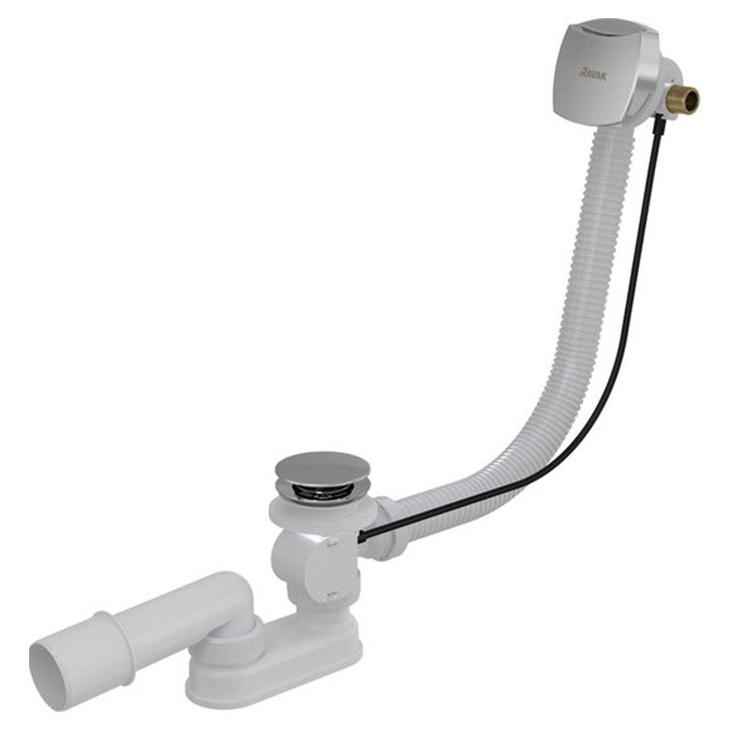 Ravak Сифон д/ванни 800 заповнення переливом, хром (X01504)