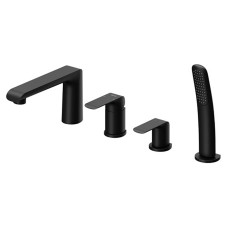 Ravak Змішувач FLAT ванна, врзний, 4 отв, чорний (FL 026.20) (X070176)