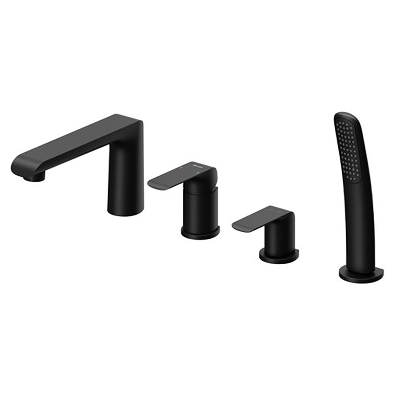 Ravak Змішувач FLAT ванна, врзний, 4 отв, чорний (FL 026.20) (X070176)